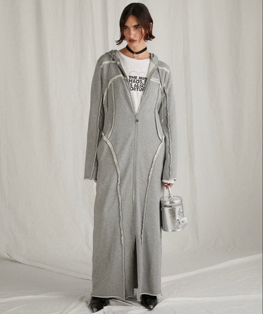 PRANK PROJECT ジップフードスウェットワンピース