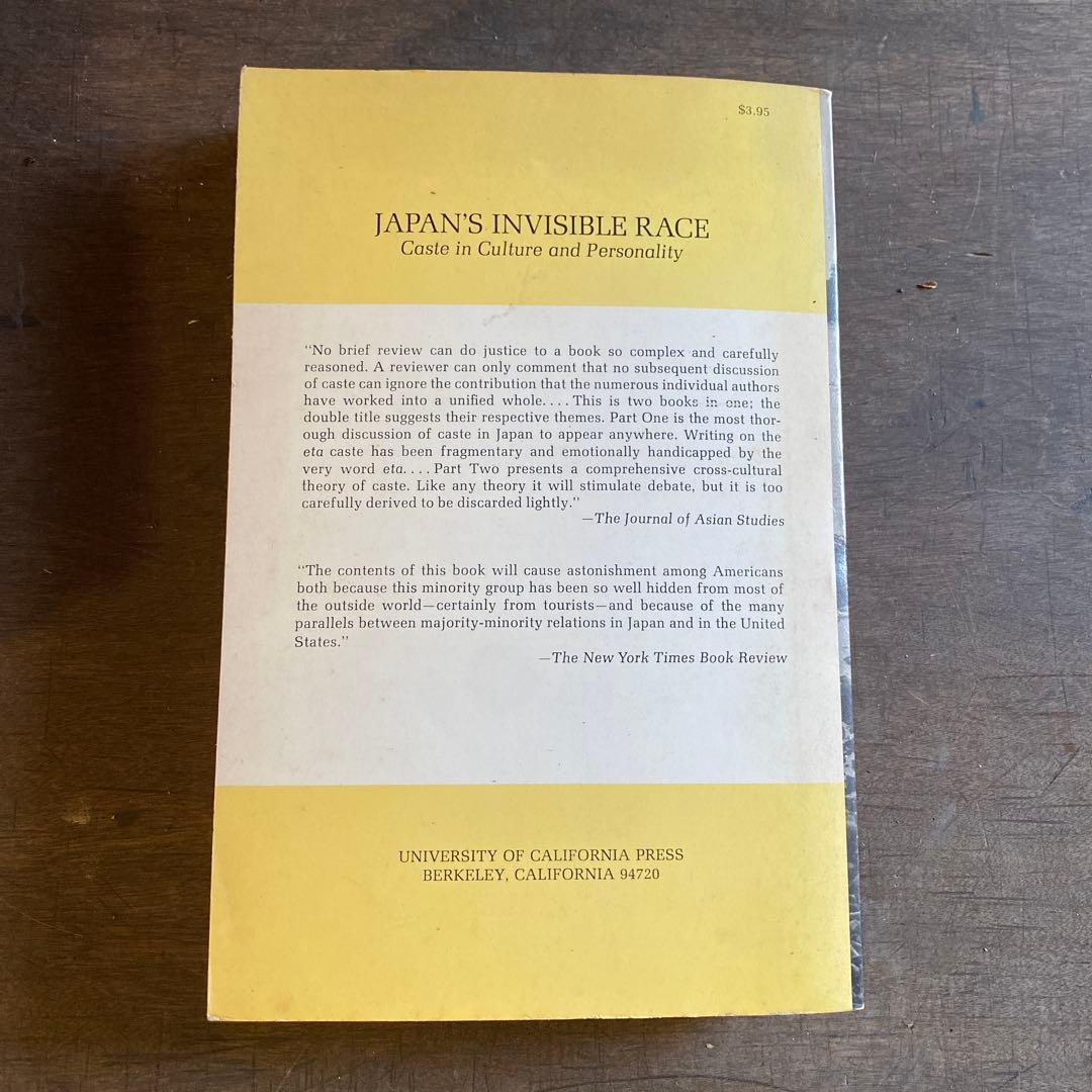 洋書 Japan's Invisible Race