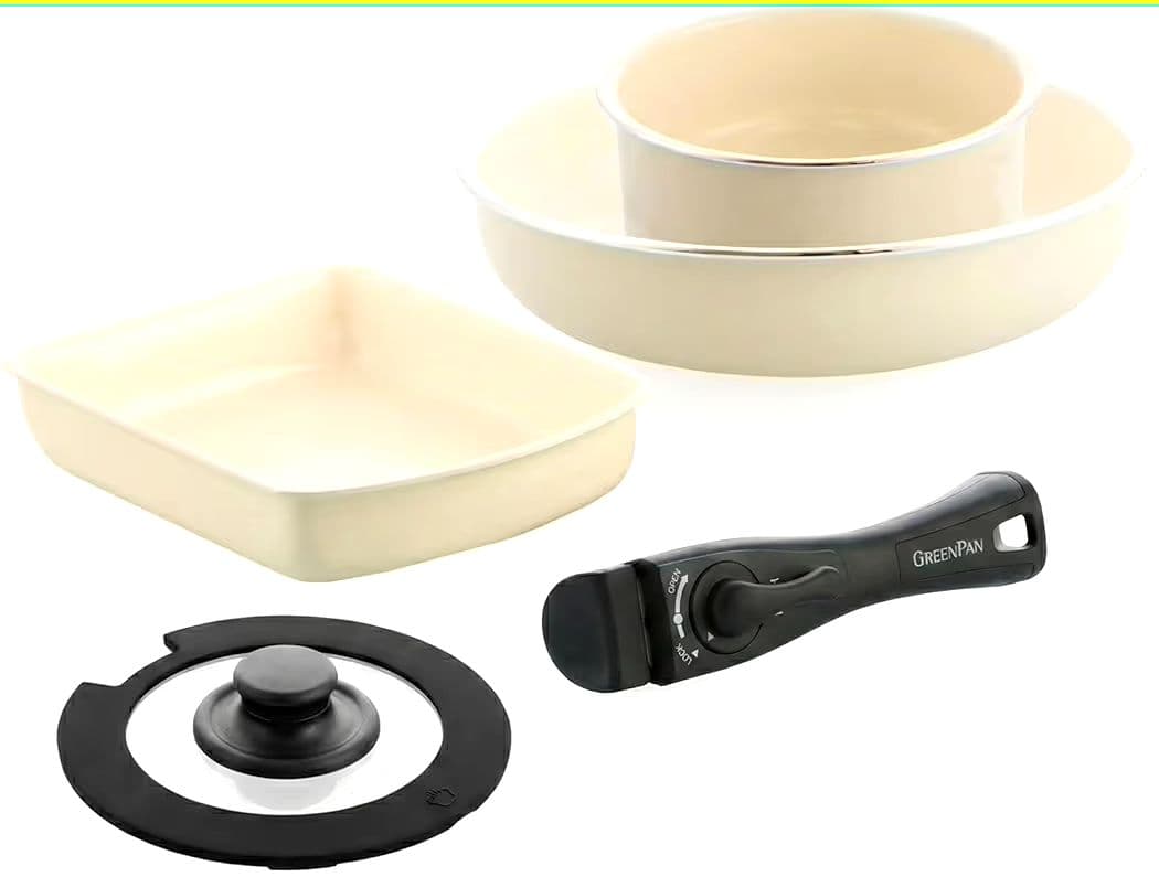 グリーンパン クリックシェフ 5点セット クリームホワイト