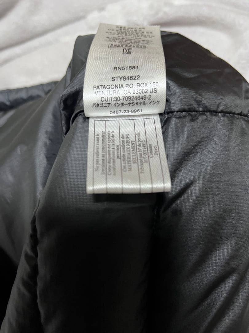【美品】patagonia ブラック ダウンベスト　メンズサイズM