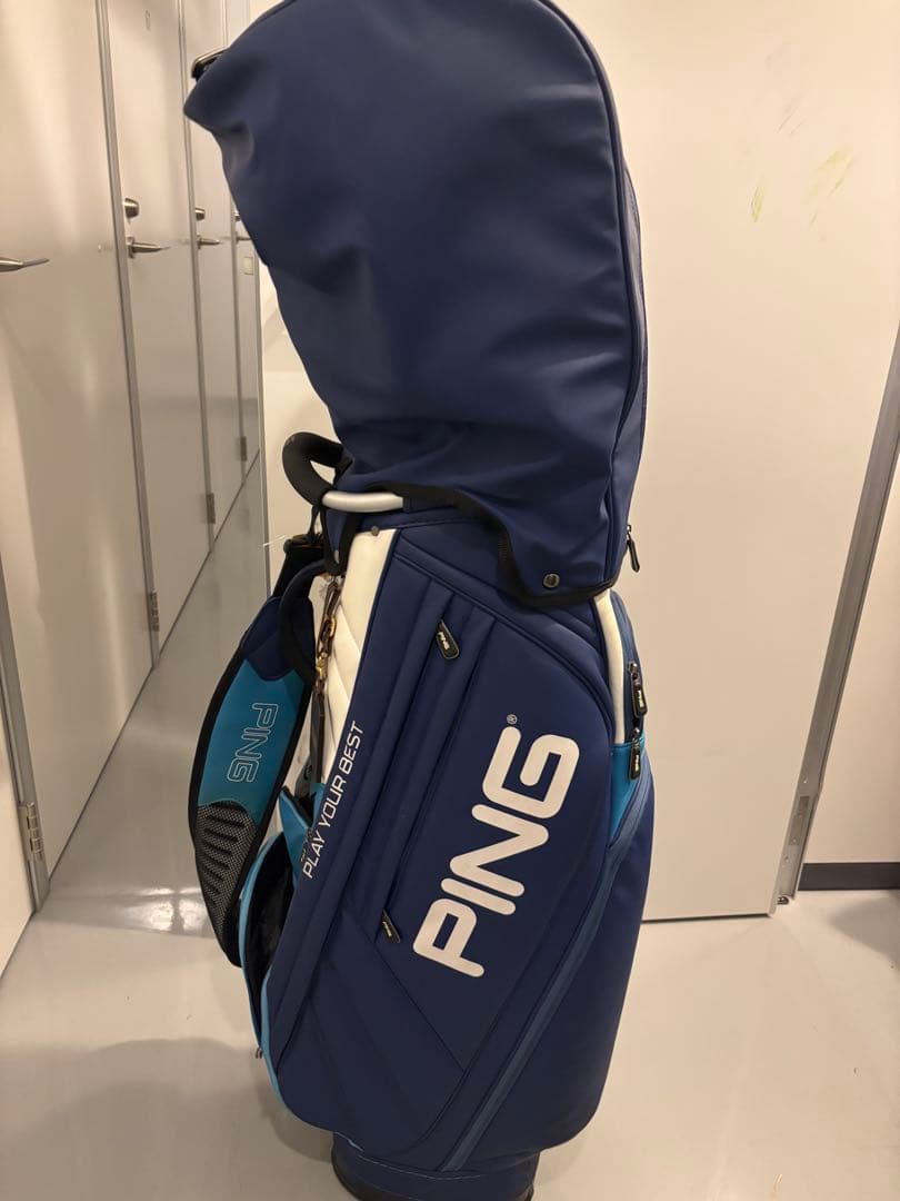 美品　PING GOLF CB-P191 キャディバッグ 青色9.5インチ