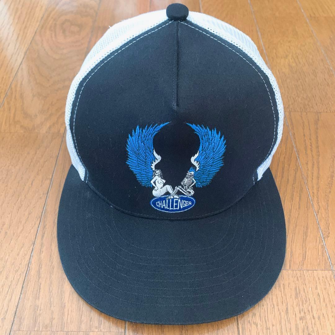 CHALLENGER EMBROIDERED ANGELS キャップ　BLACK