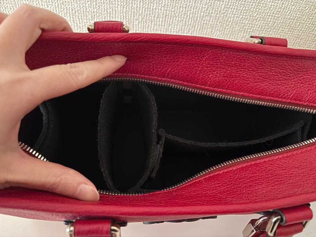 【Masa】LOEWE ロエベ アマソナ 28 アナグラム 赤 シルバー