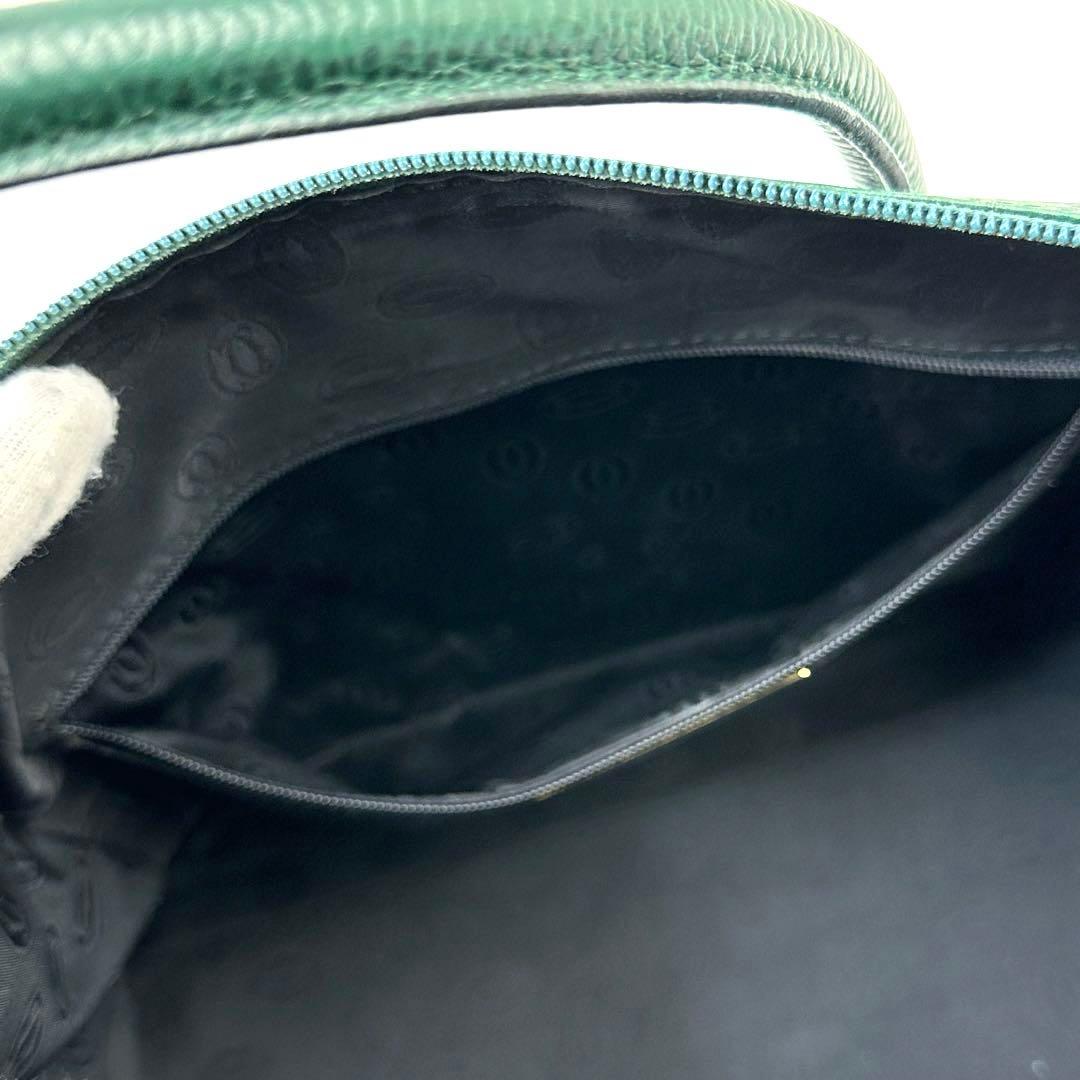 ねこたい カルティエ マストライン ハンドバッグ ゴールド金具 裏地総柄