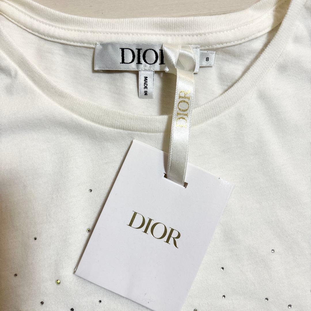新品★DIOR 長袖シャツ ホワイト スパンコール130cm