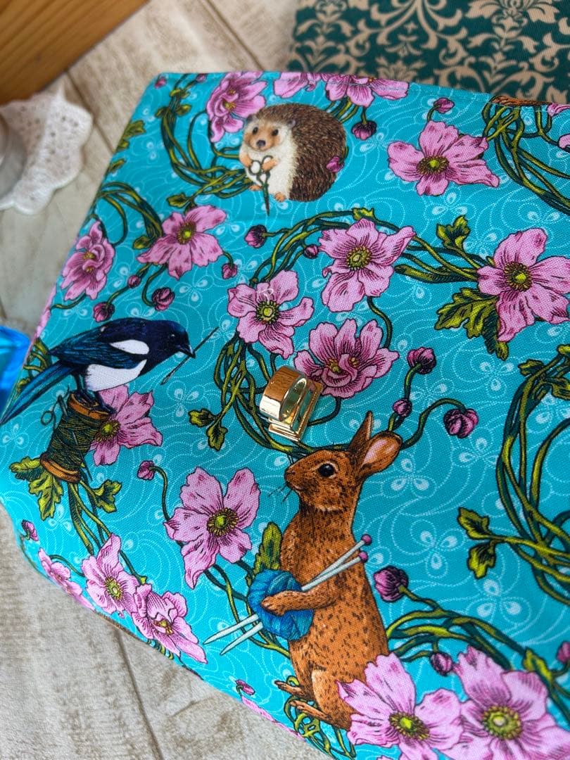 バロン♡花うさぎハリネズミ♡丸底　2wayショルダーバッグ