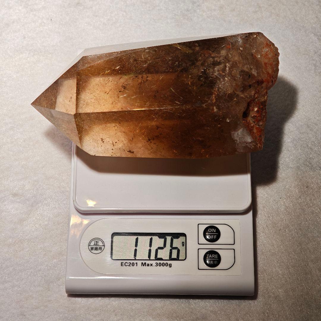 【1キロ超】ゴールドルチルクォーツ クリスタルタワー 天然石 金針