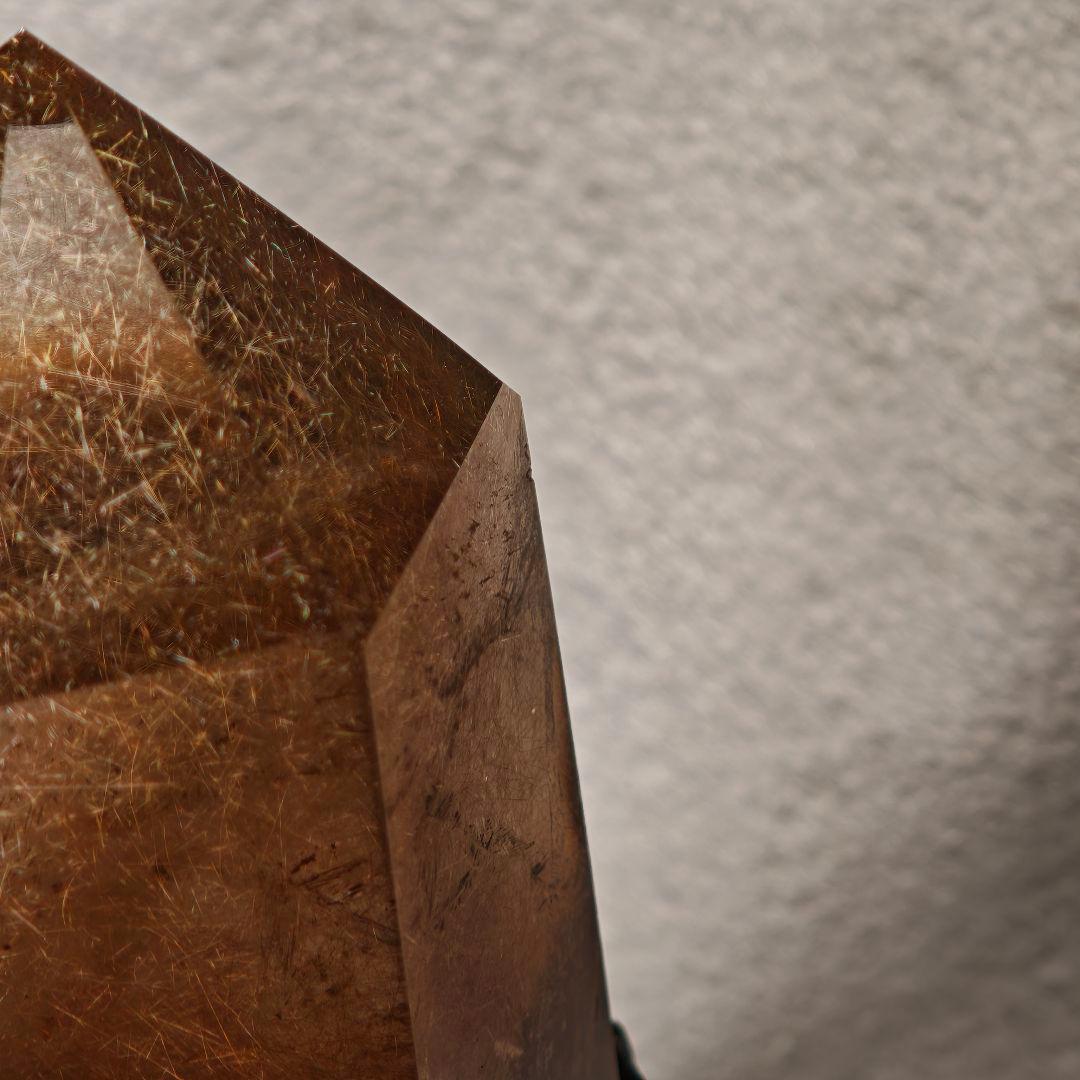 【1キロ超】ゴールドルチルクォーツ クリスタルタワー 天然石 金針