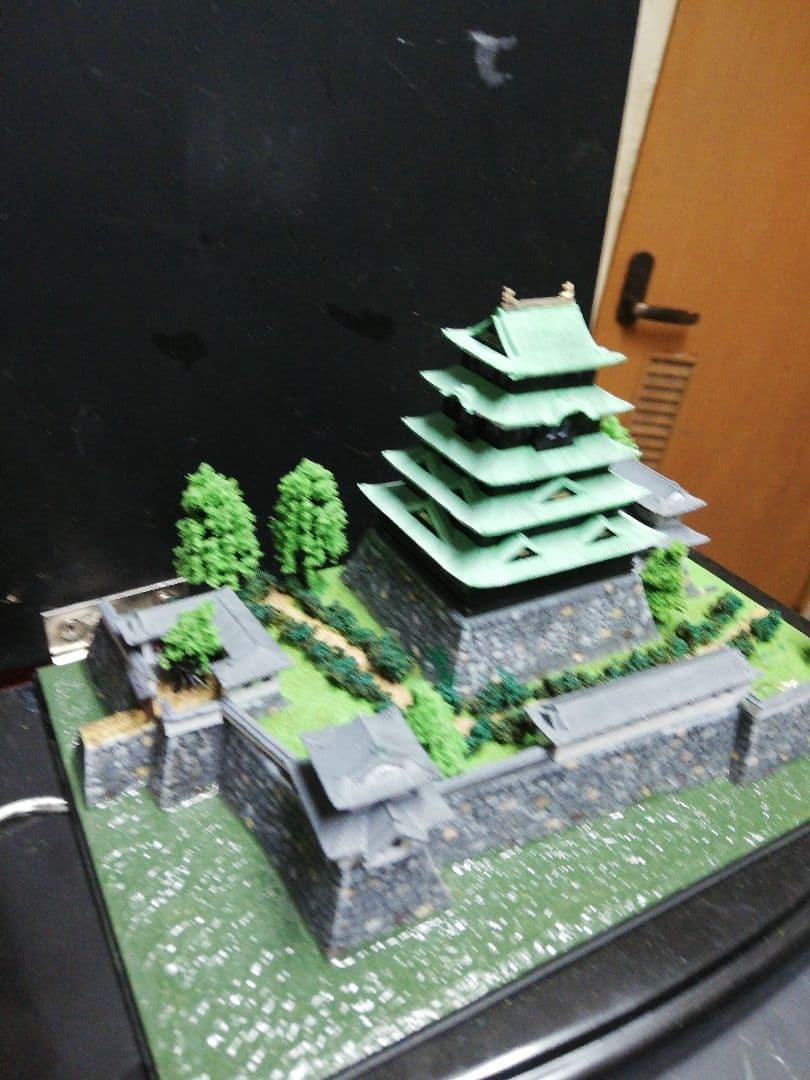 かささん専用' 江戸城、ジオラマ、完成品、ライト・ケ−ス付き