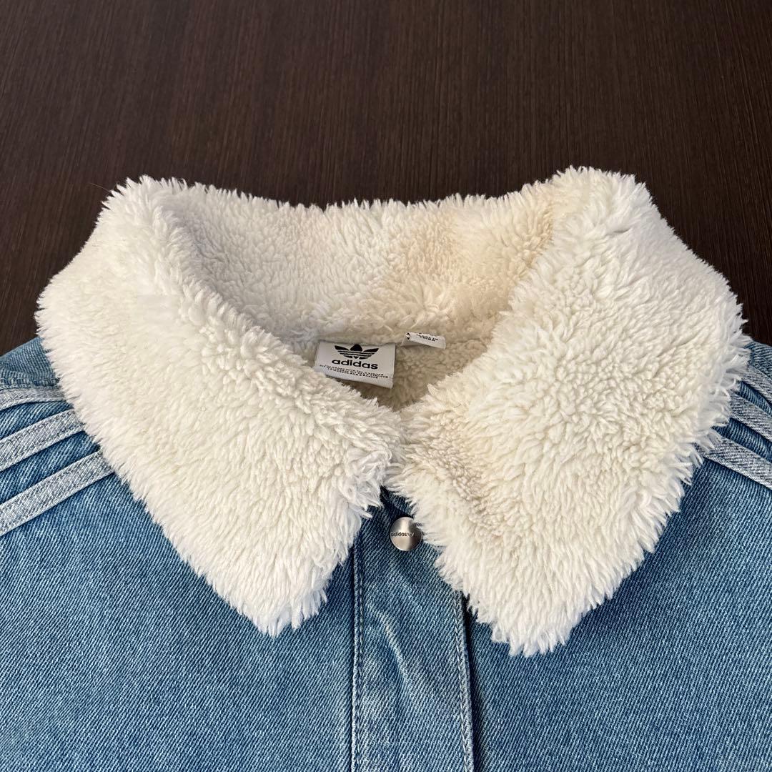 アディダスオリジナルス　デニムジャケット　ボアジャケット　未使用に近い美品　XL