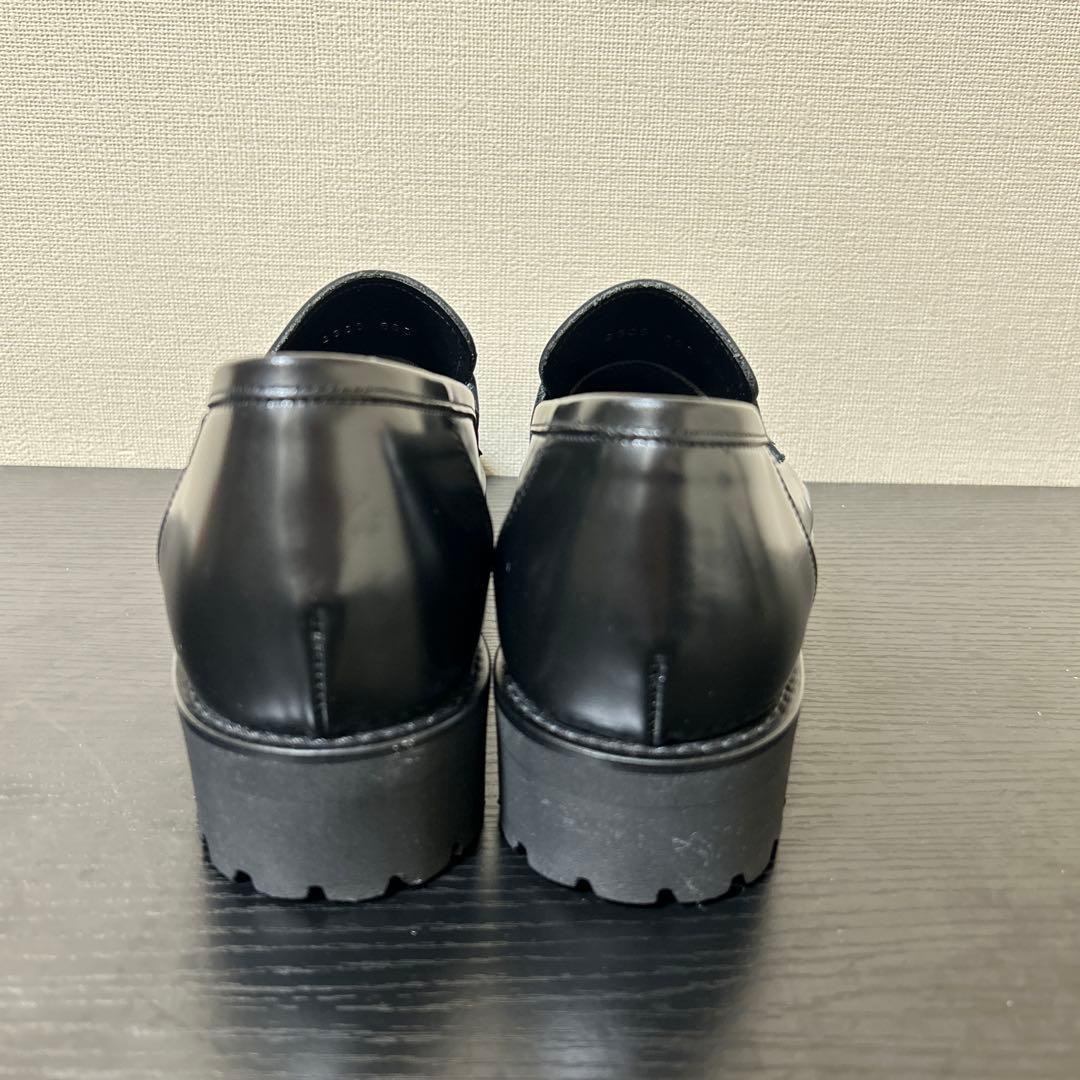 ADELO アデロ 6cm シークレットシューズ ローファー 黒 ブラック