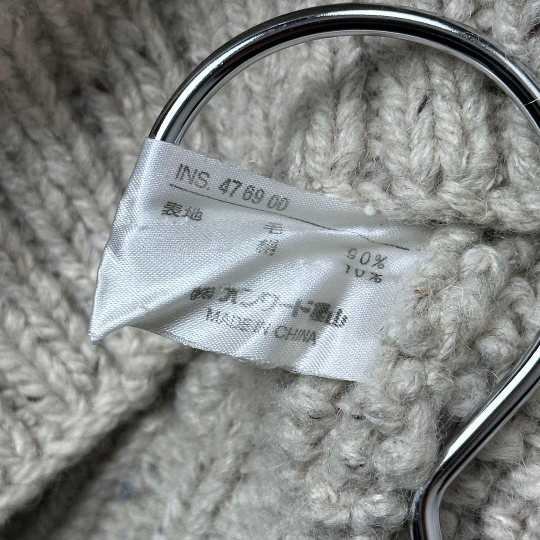 90s J.PRESS シルク混 ウール アランニットセーター ジェイプレス