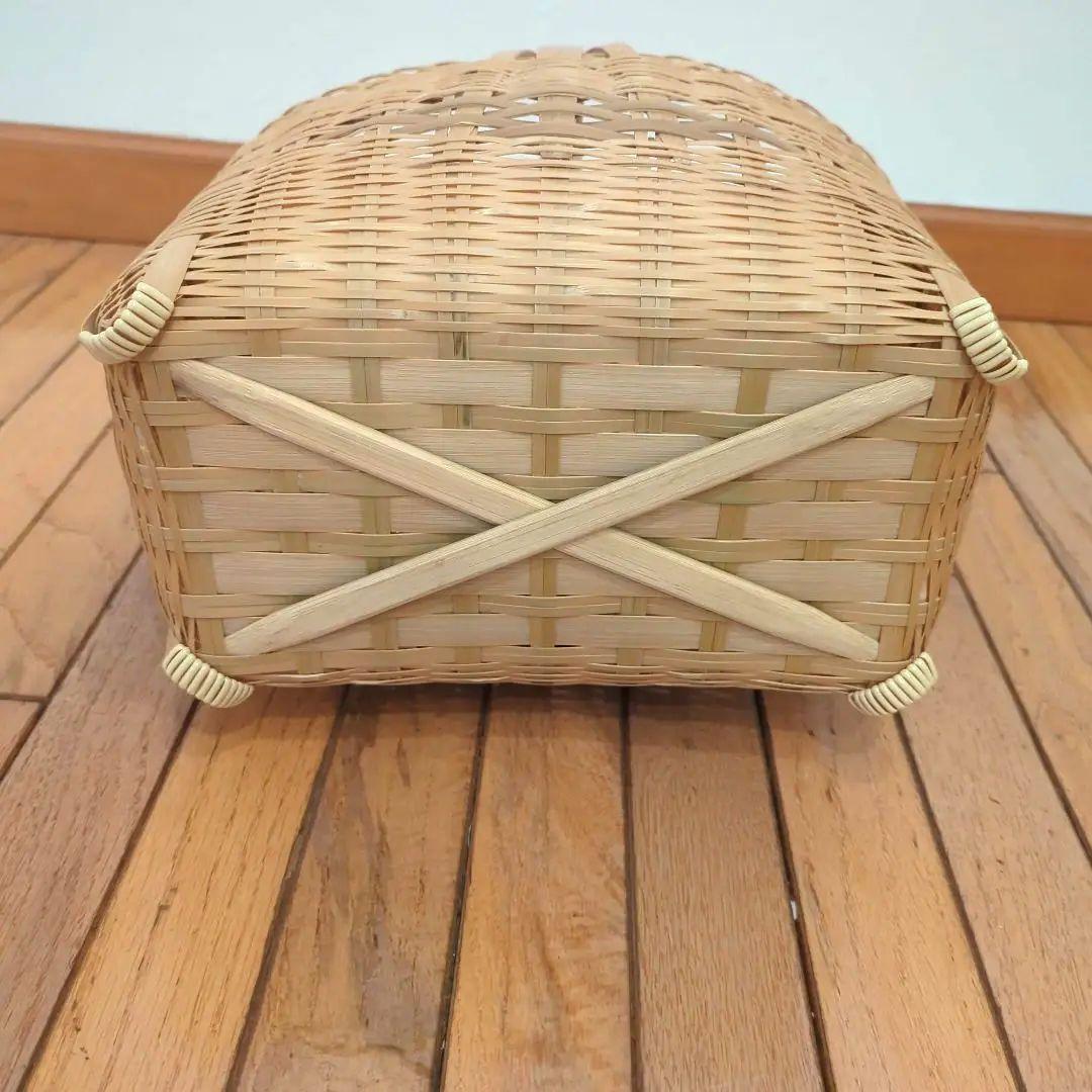 三行竹細工　竹籠　かごバック　民芸　民藝　柳宗悦　伝統工芸品　M