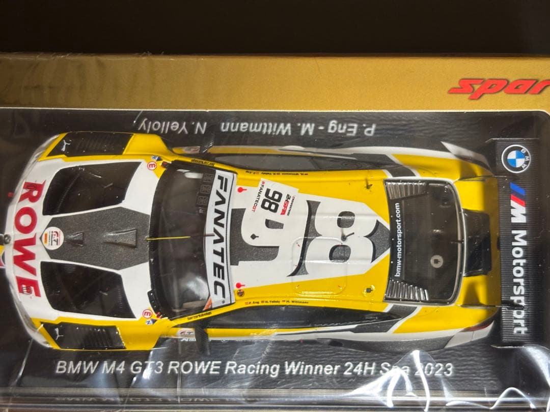 スパーク1/43  M4 GT3 ROWE Racing 2023スパ優勝