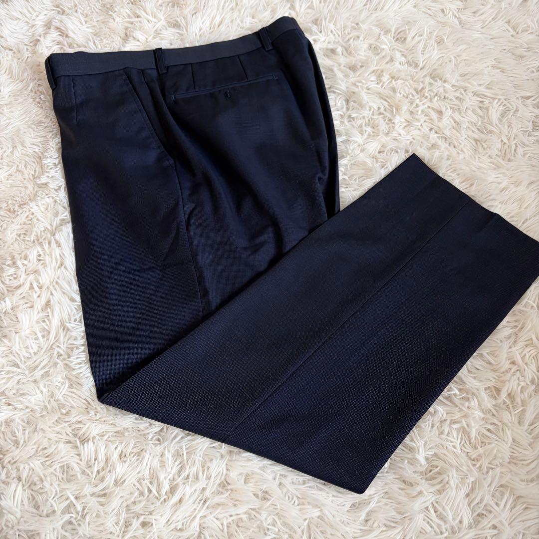 【美品】エルメネジルドゼニア スーツ セットアップ 2B ネイビー L 総裏