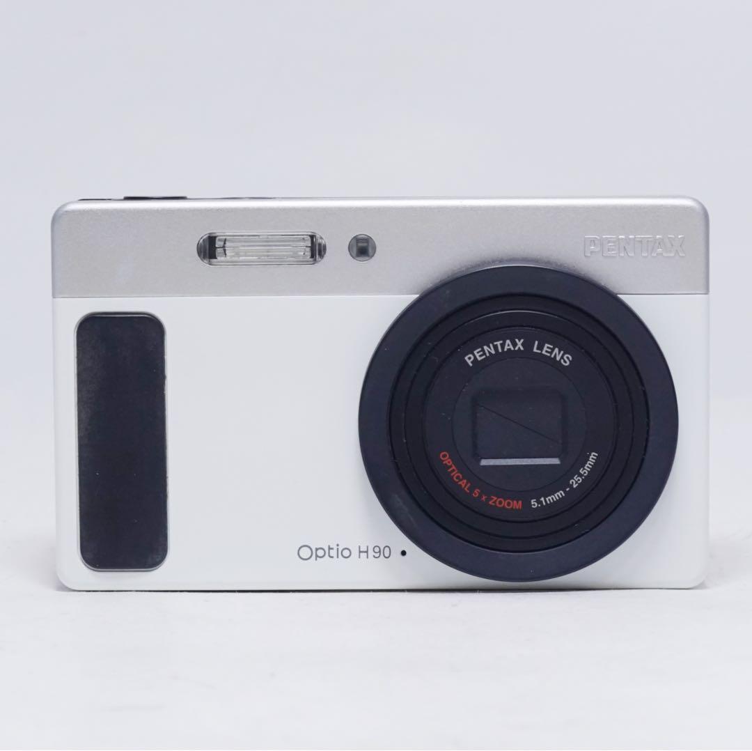 動作確認済 極美品 PENTAX Optio H90 ホワイト コンデジ