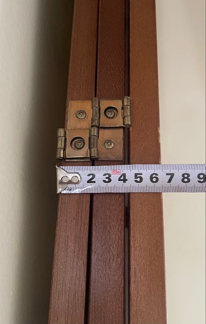 【16日迄値下げ】木製3つ折りパーテーション 格子模様