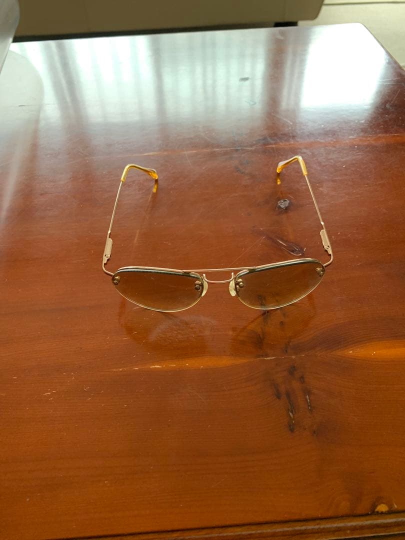 STU S SY ゴールド メタルフレーム オーバルサングラス