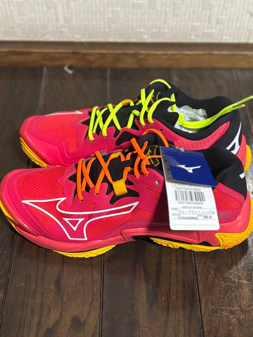 Mizuno バレーボールシューズ 26cm ピンク