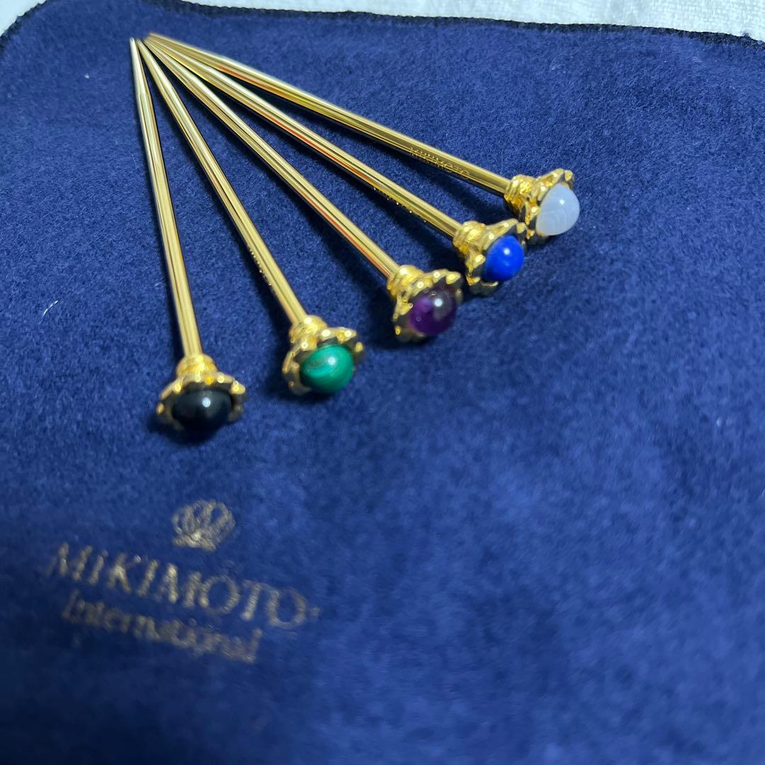 MIKIMOTO 半貴石フルーツピック5本入