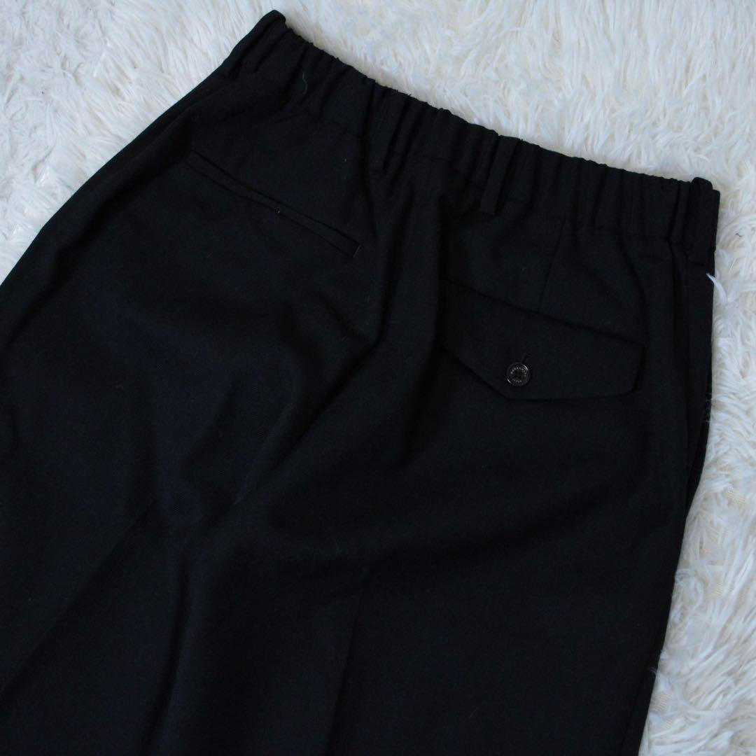 極美品 MARKAWARE FLAT FRONT TROUSERS ブラック 1