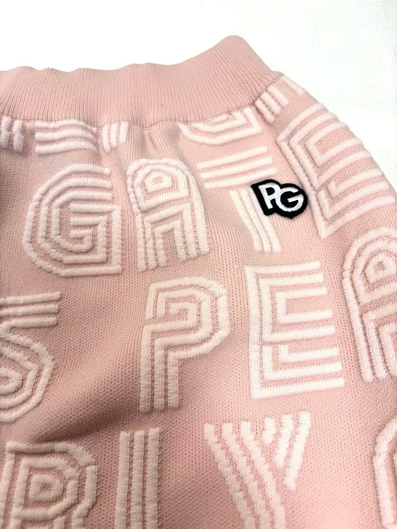 【美品】パーリーゲイツ セットアップ ニット スカート ピンク ロゴ 0 S