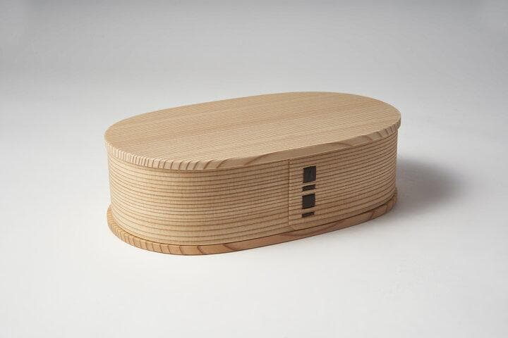 栗久の曲げわっぱ小判弁当大☆伝統的工芸品★秋田県大館☆グッドデザイン選定商品