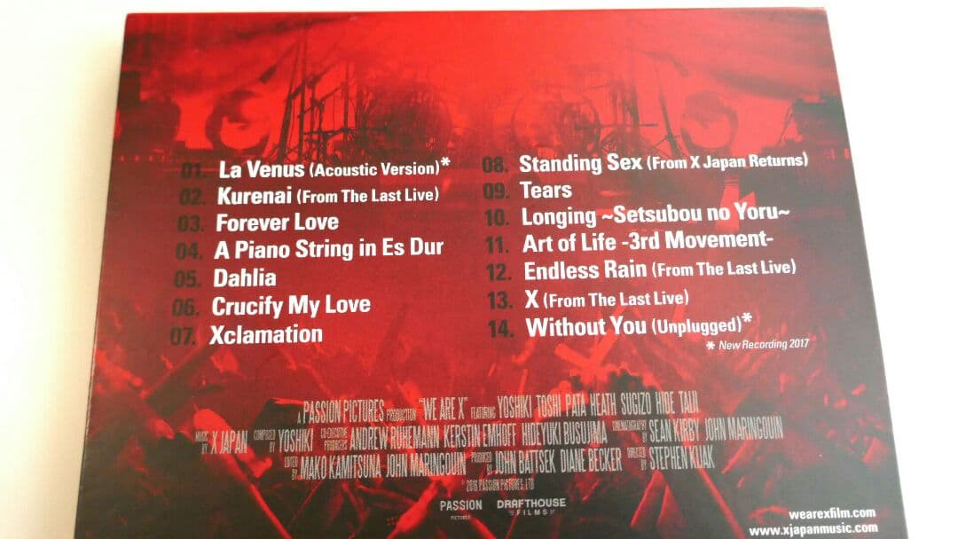 「WE ARE X」サントラ / X JAPAN ウェンブリー版(赤)カード付