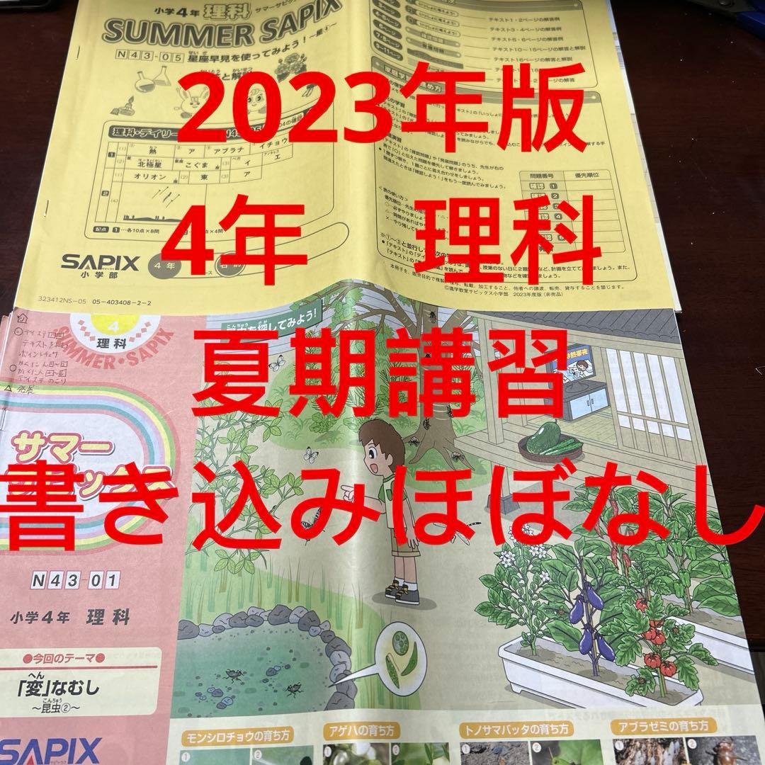 ㉓ AB サピックス　SAPIX 4年　理科　夏期講習　サマーサピックス