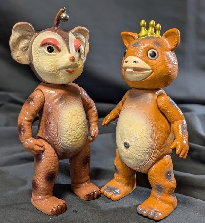 ブースカ＆チャメゴン（イヌクマ）ソフビフィギュア２体セット