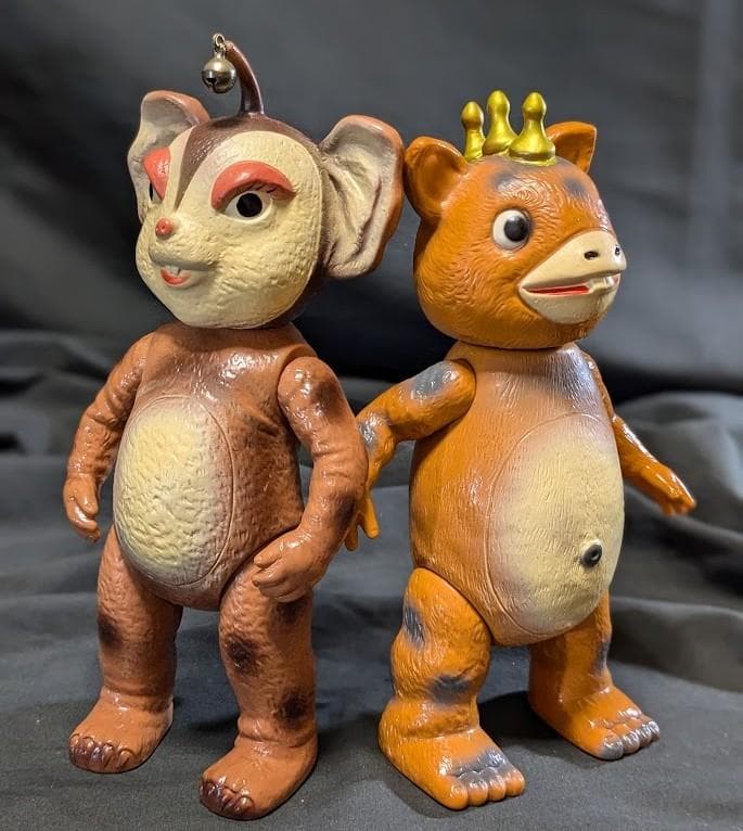 ブースカ＆チャメゴン（イヌクマ）ソフビフィギュア２体セット