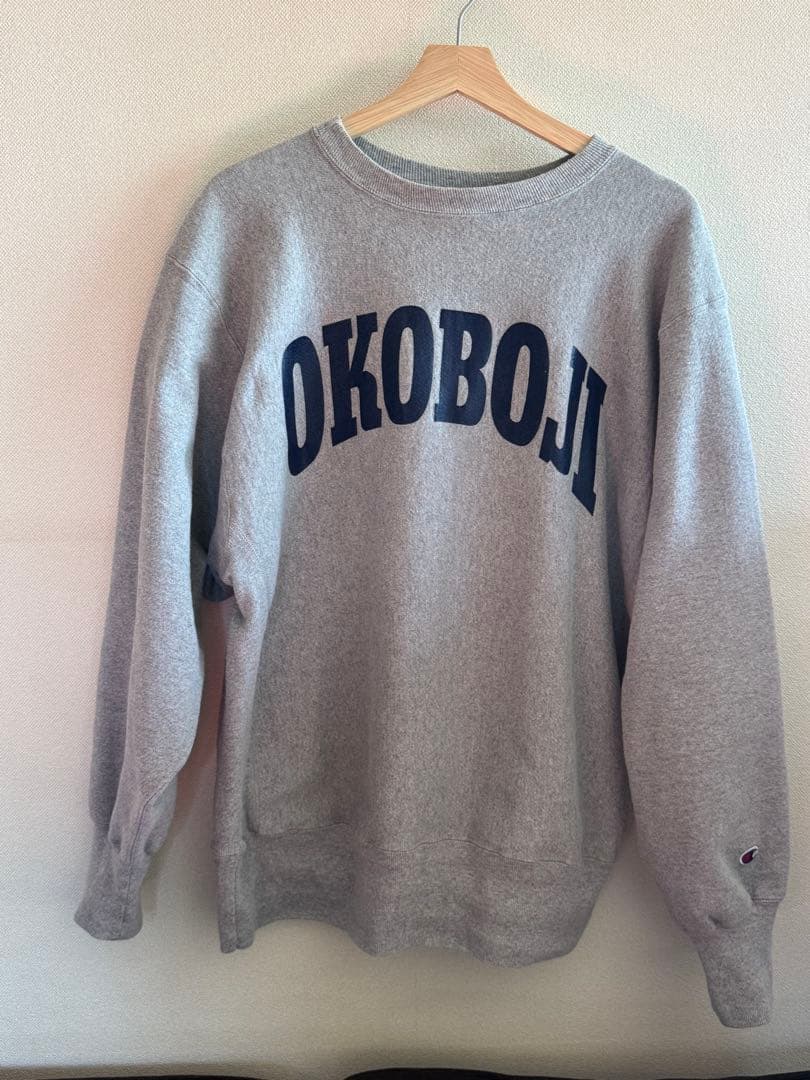 CHAMPION OKOBOJI XL バックプリント　リバースウェーブ　90s