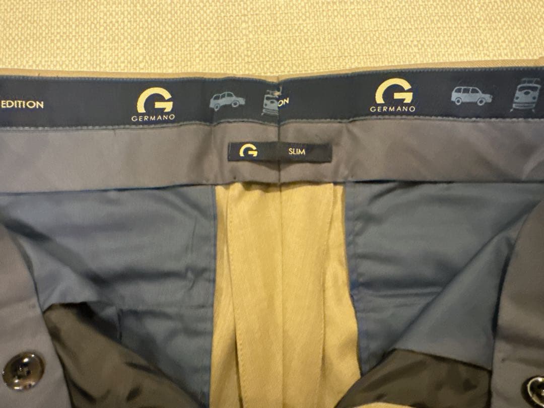 ジェルマーノ GERMANO ウールストレッチフランネルスラックス 48 PT