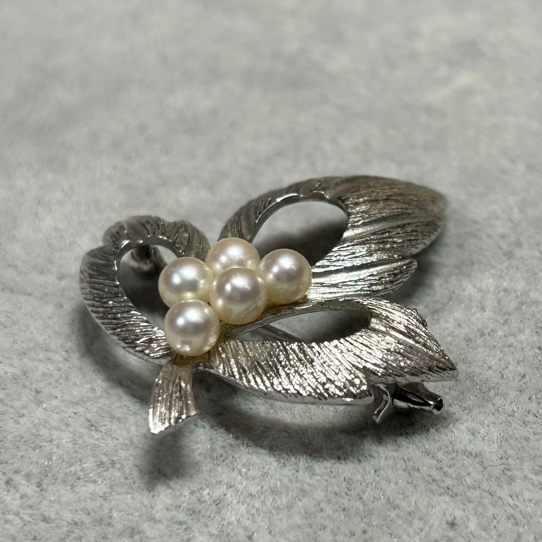 ミキモト リーフパールブローチ レディース