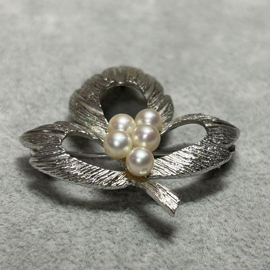 ミキモト リーフパールブローチ レディース