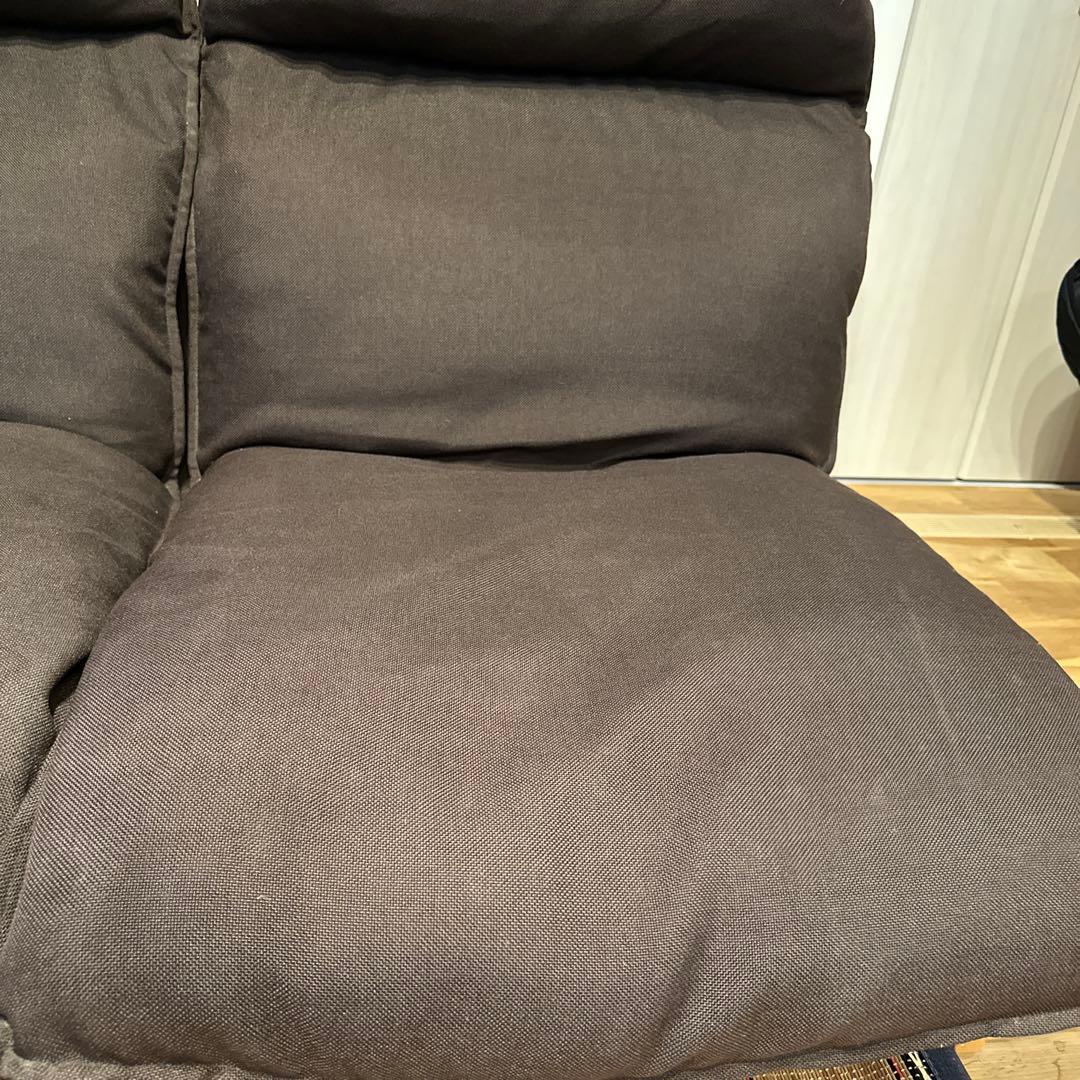 無印良品　2人掛け ハイバック リクライニング ソファ チェア