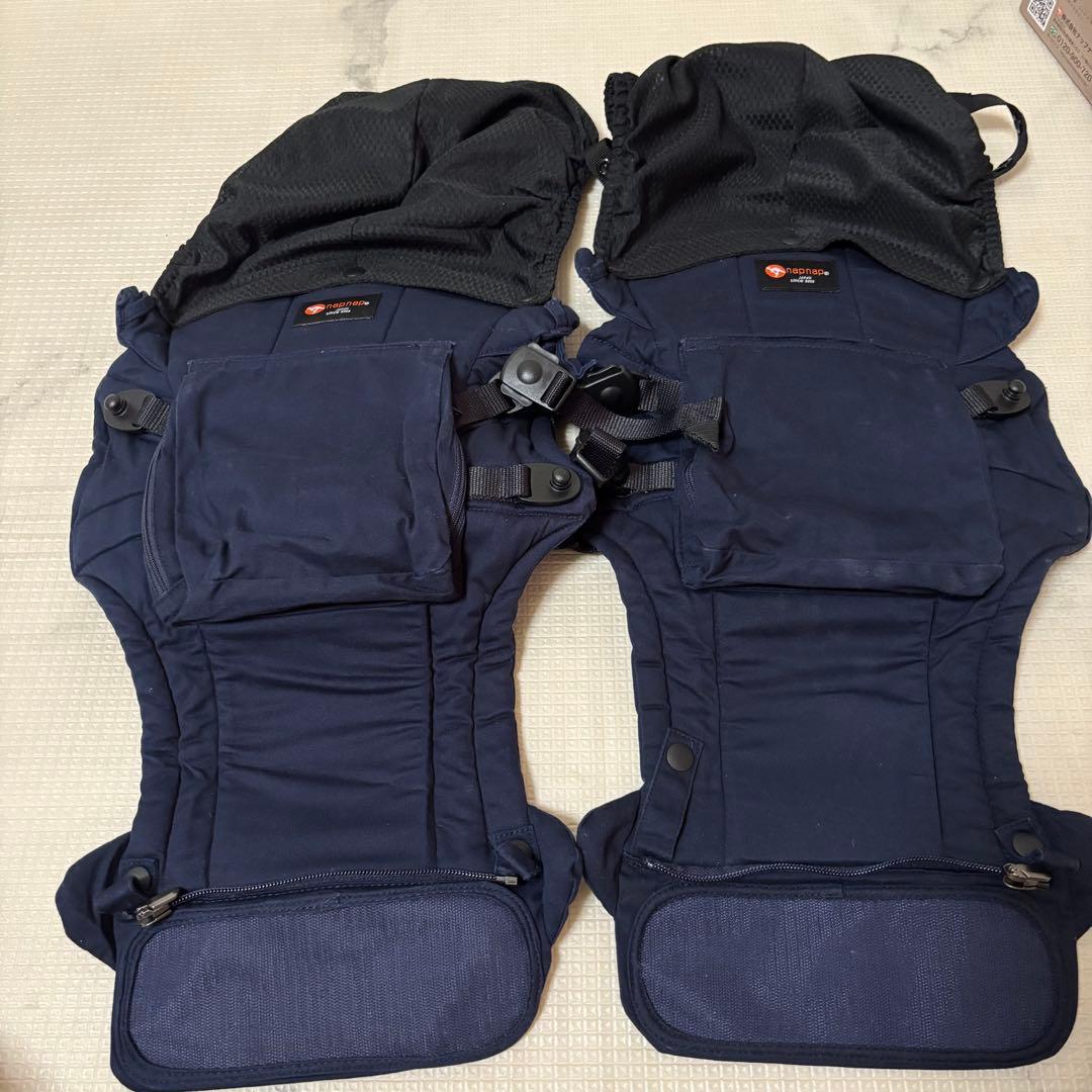 美品⭐︎napnap 抱っこひも ネイビー 3ポジション　使用感少なめ