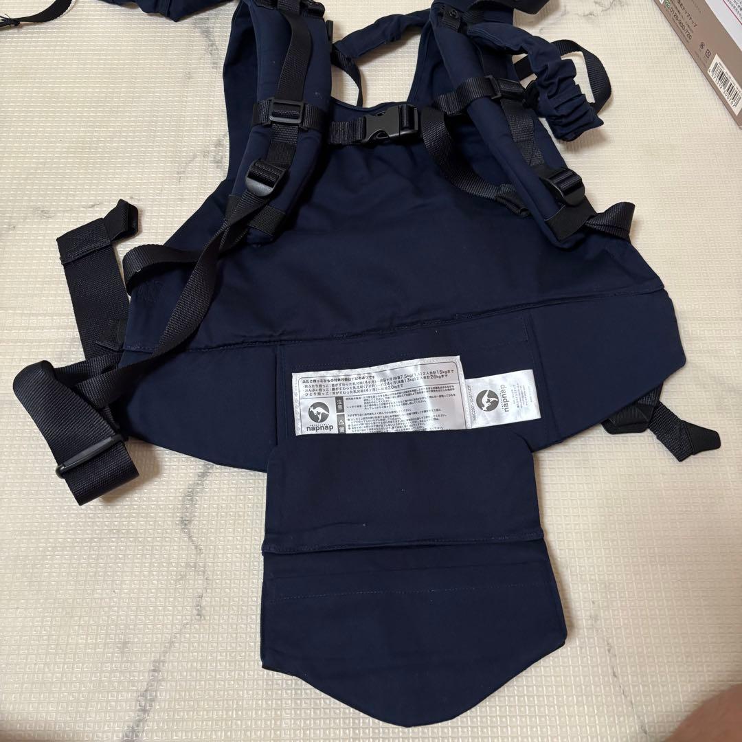 美品⭐︎napnap 抱っこひも ネイビー 3ポジション　使用感少なめ