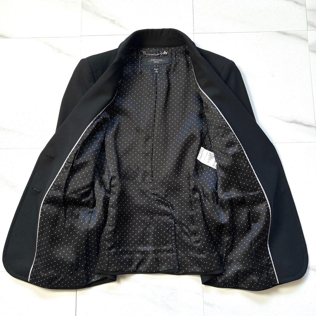 美品 ヴァージンウール セットアップ スーツ 黒 9号相当 MaxMara