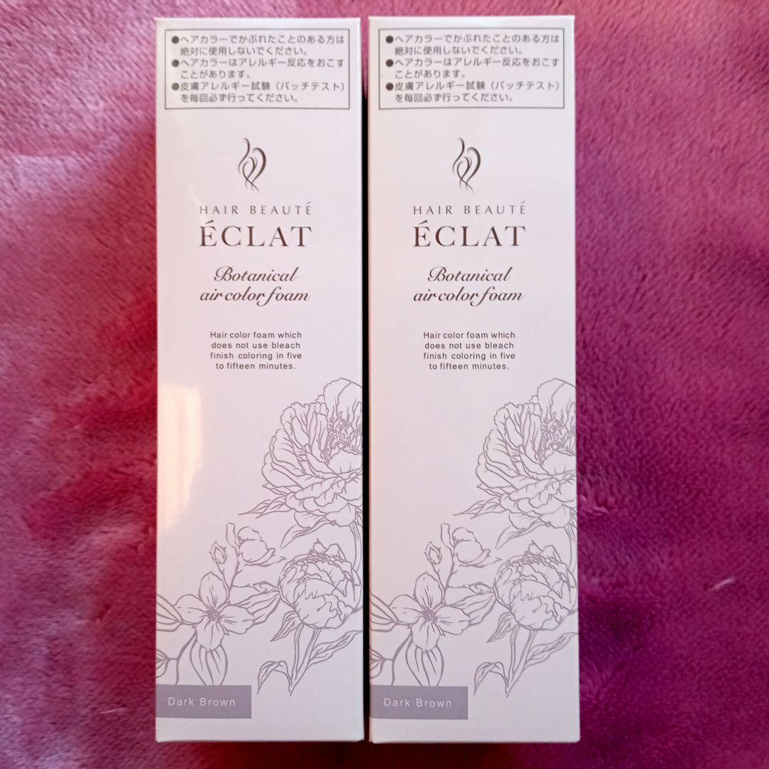 ヘアボーテエクラ ボタニカルエアカラーフォーム ダークブラウン 150g×２箱