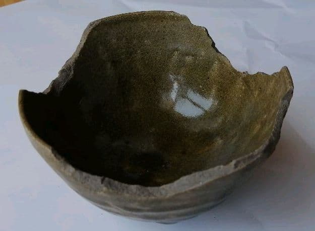 古唐津　小山路青手茶碗(発掘手)➁