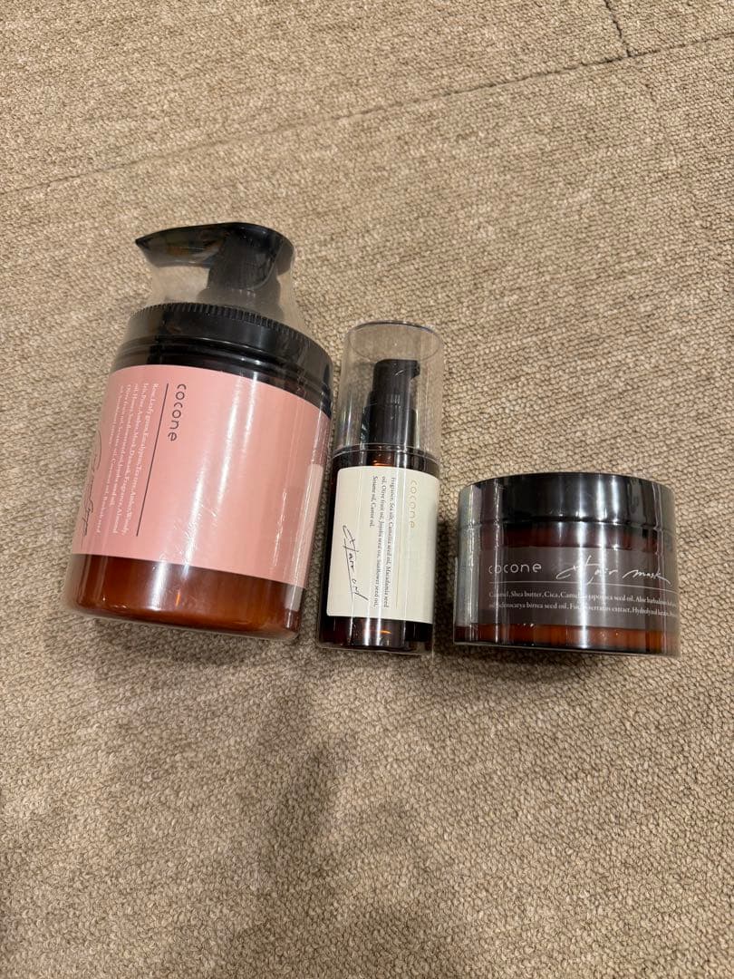 cocone ポンプ式シャンプー トリートメント ヘアパック 3点セット 新品