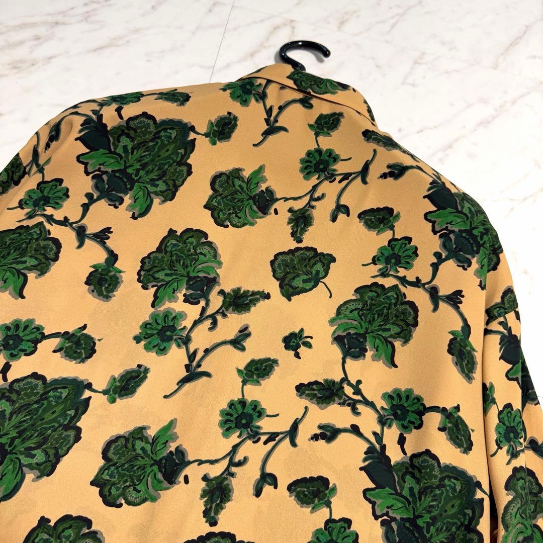 完売品 グレースクラス 2WAY フラワー プリント ロング シャツ ワンピース