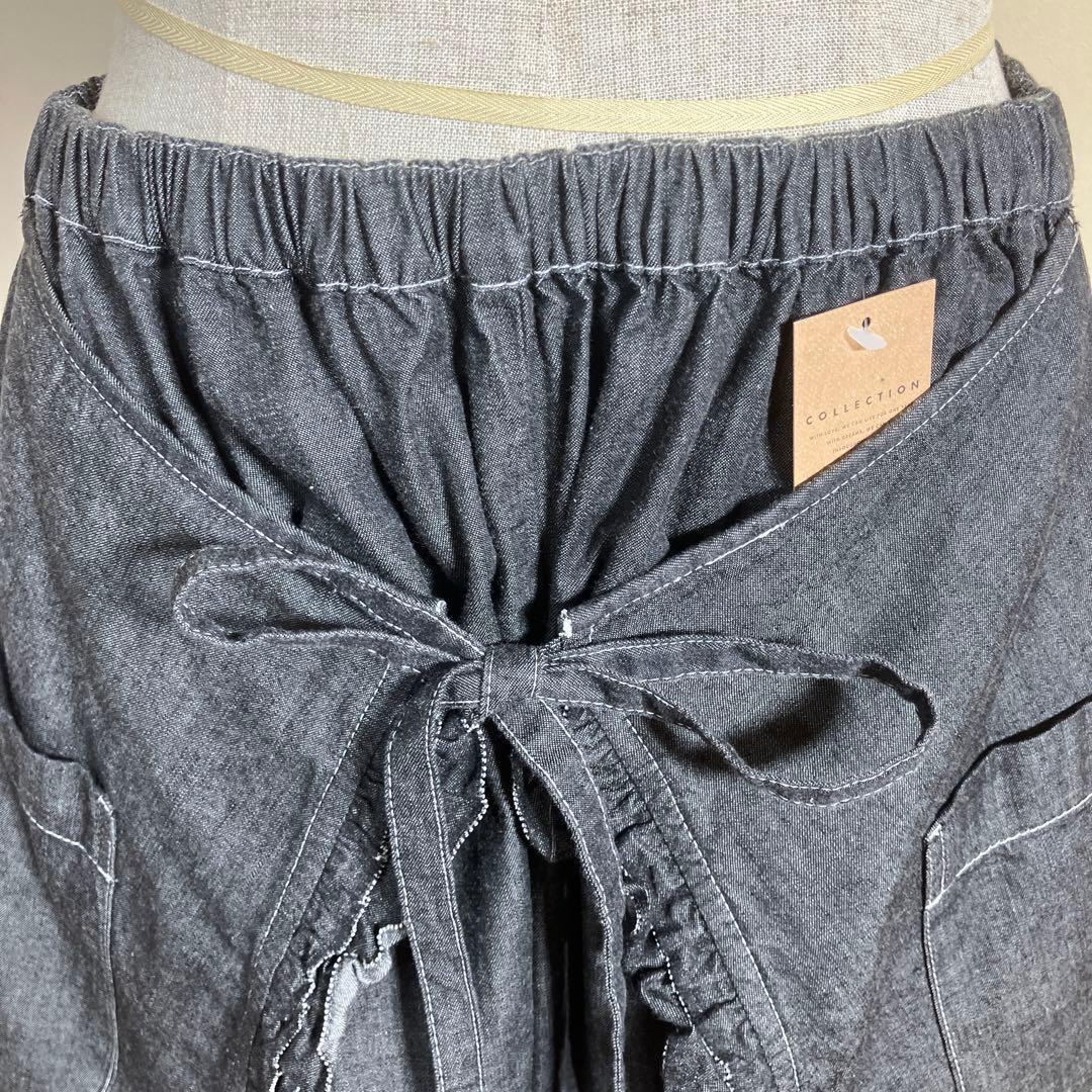 ピンクハウス　　ソフトデニム素材のカバー付きガウチョパンツです‼︎