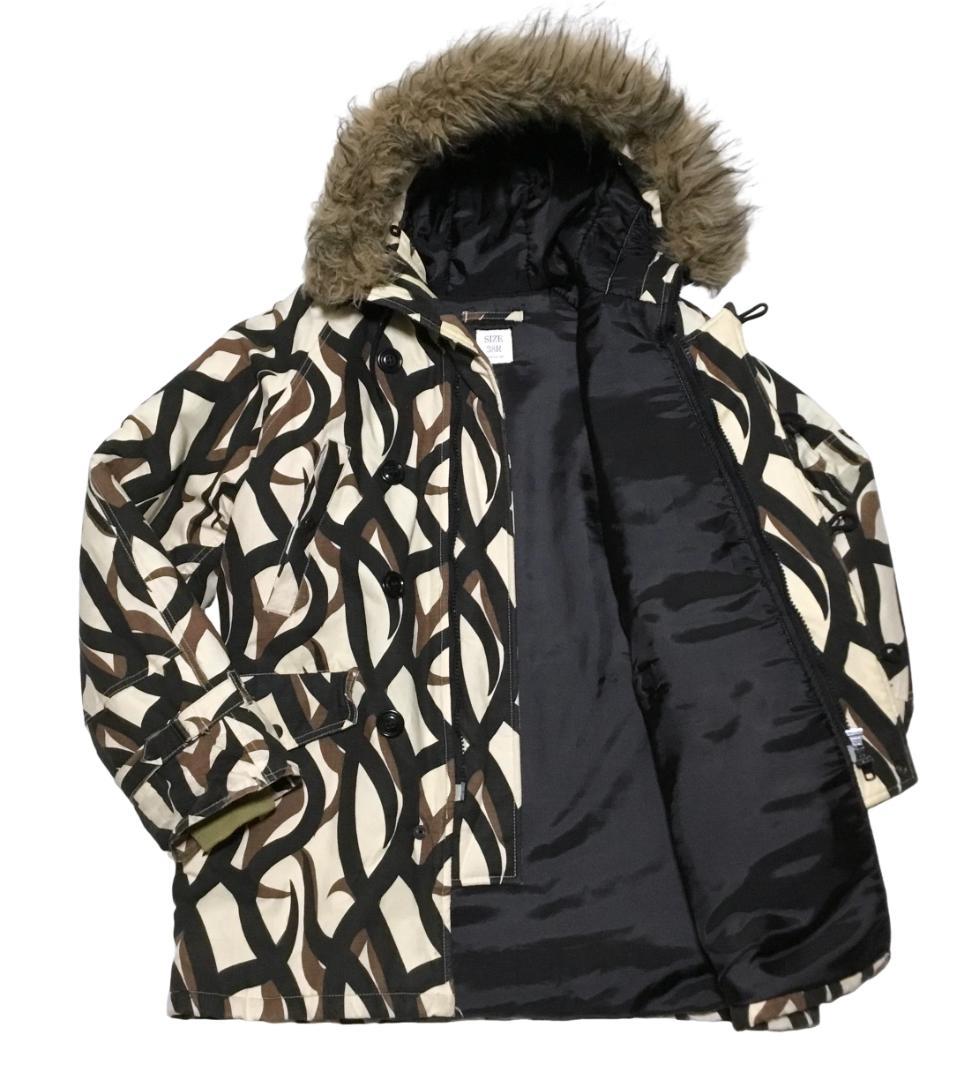 HOUSTON トライバル N3-B ファー付 フライトジャケット モッズコート