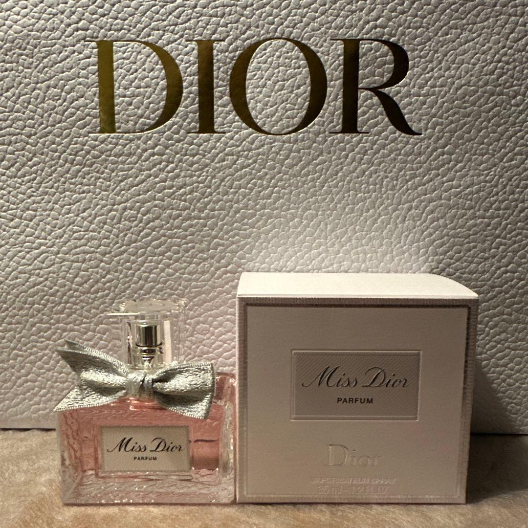 セール Diorサンプル付ミスディオールパルファン35ml＆リボン付ギフト袋