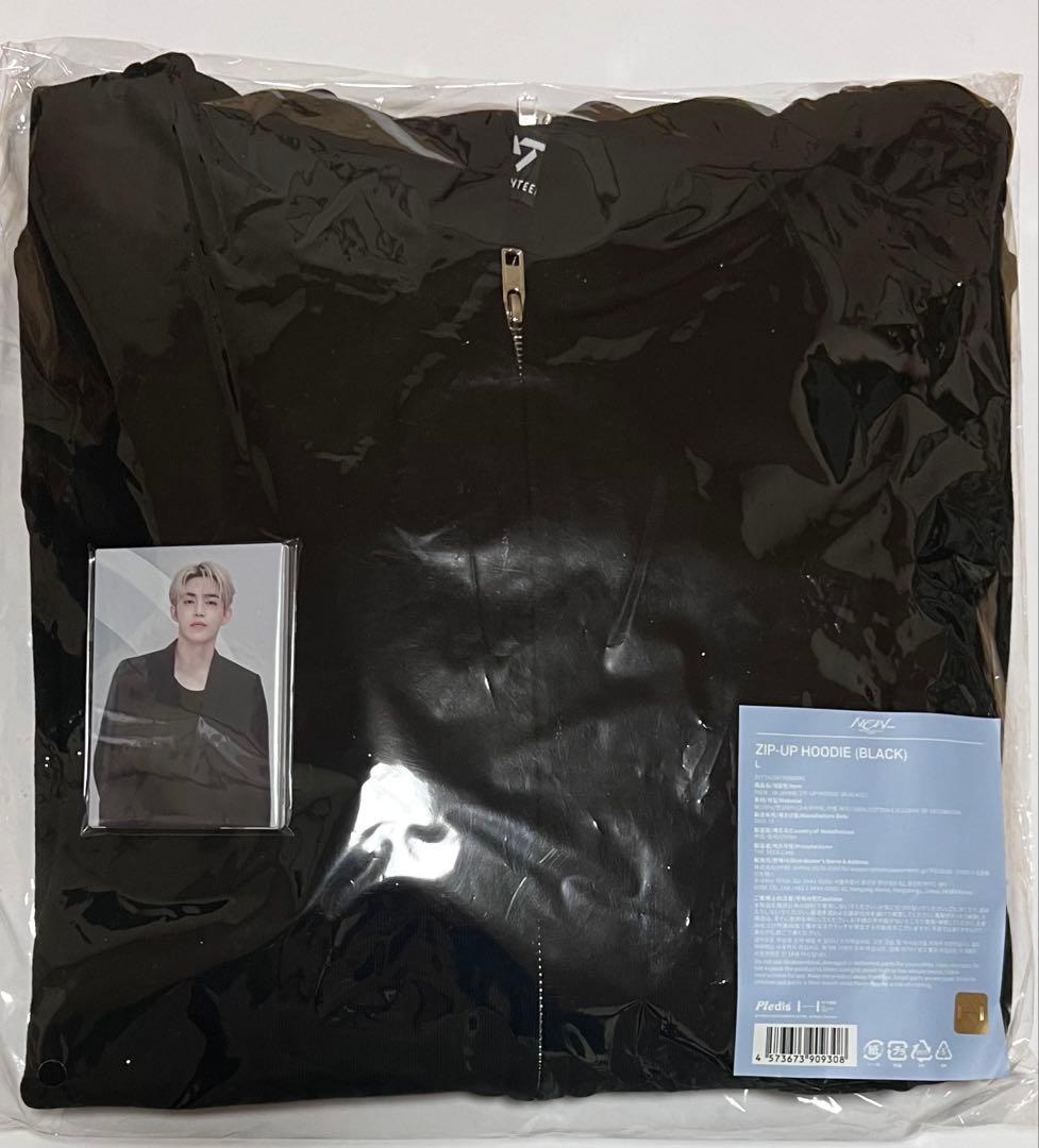 【新品未開封】seventeen new フーディー　黒　L トレカ付