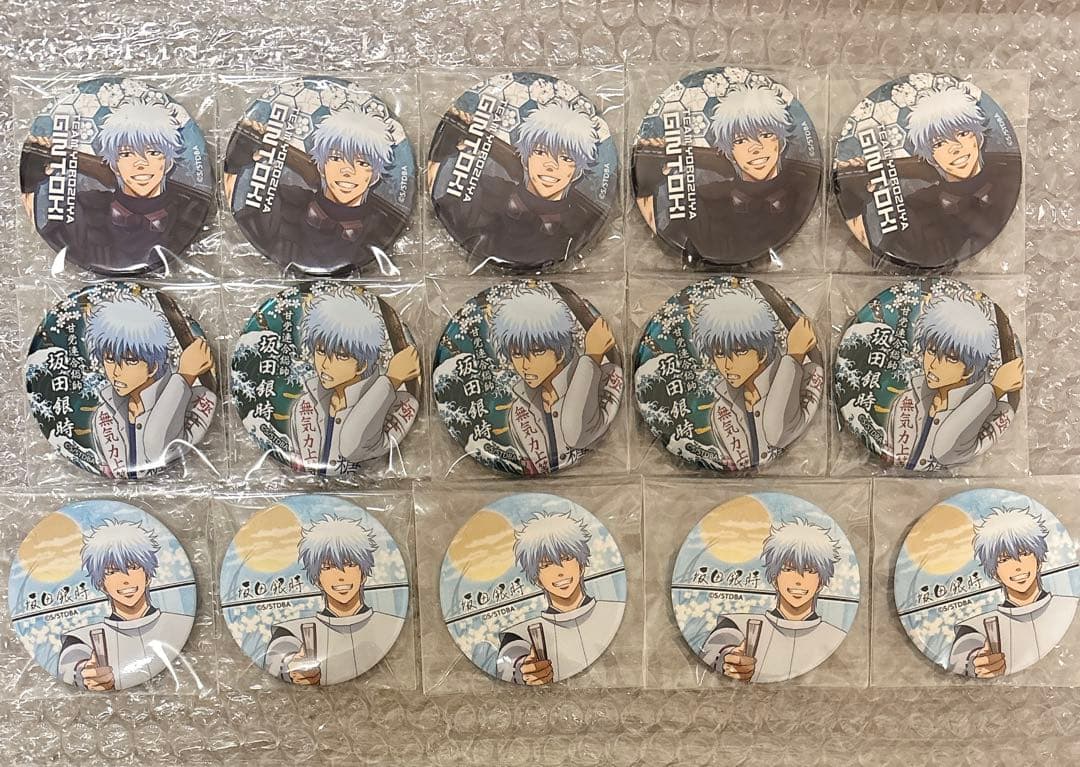 銀魂 キャラバッジ 缶バッジ サバゲー ヤンキー風 平安貴族風 銀時