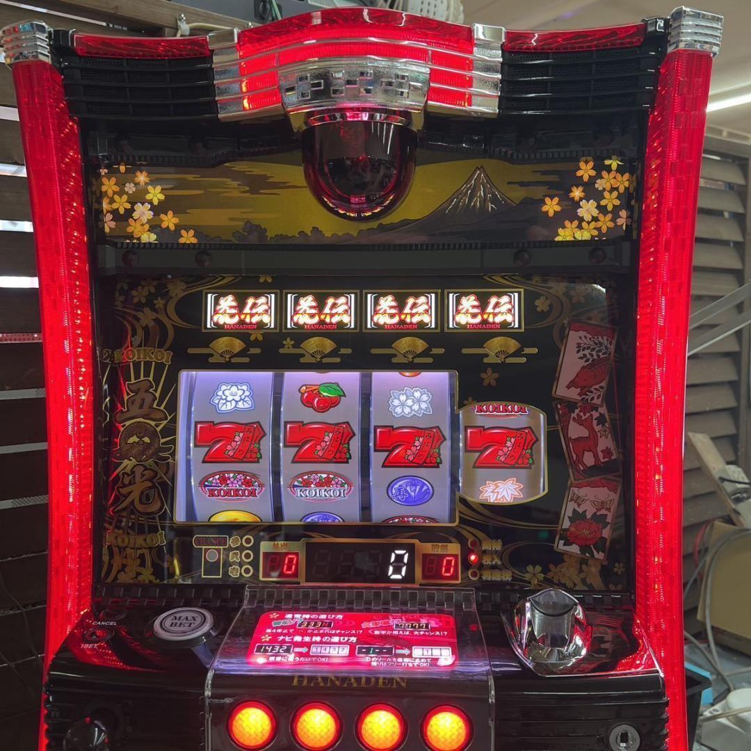 【パチスロ実機】アムテックス★パチスロ 花伝 30φ【不要機付】