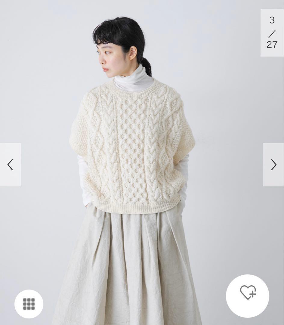 新品タグ付◆ かぐれ ペルーアランワイドベスト　アーバンリサーチ　DOORS